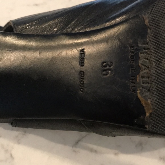 Prada Black Leather Slingback Heels - Size 36 - Picture 9 of 9
